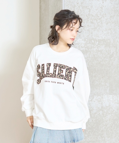 LOVETOXIC（ラブトキシック）の「【LTXC】【裏起毛】柄ロゴアップリケプルオーバー（スウェット・キッズ・ブラック/オフホワイト/ホワイト系その他/ピンク・L:160cm/M:150cm/S:140cm/130cm）」の10枚目の写真