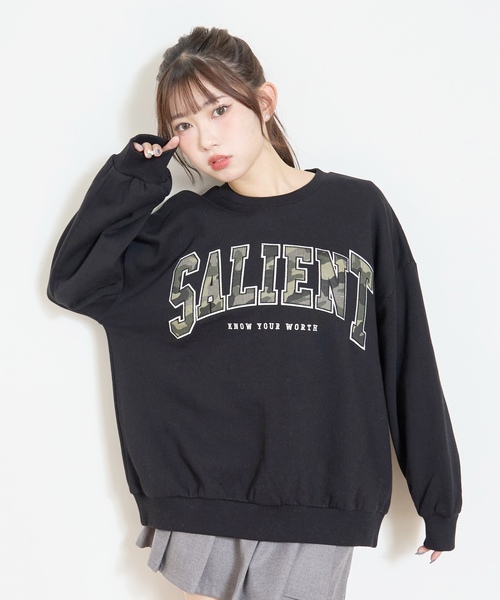 LOVETOXIC（ラブトキシック）の「【LTXC】【裏起毛】柄ロゴアップリケプルオーバー（スウェット・キッズ・ブラック/オフホワイト/ホワイト系その他/ピンク・L:160cm/M:150cm/S:140cm/130cm）」の15枚目の写真