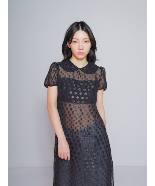 BOMNAL BOUTIQUE(ボムナルブティック)の「ドットミディドレス_ブラック(ワンピース・レディース・その他・SMALL/MEDIUM)」の2枚目の写真