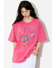 PHILIPPAKER（フィリップペイカー）の「BMCミニバスクレヨン半袖Tシャツピグメントビンテージピンク（Tシャツ/カットソー）」