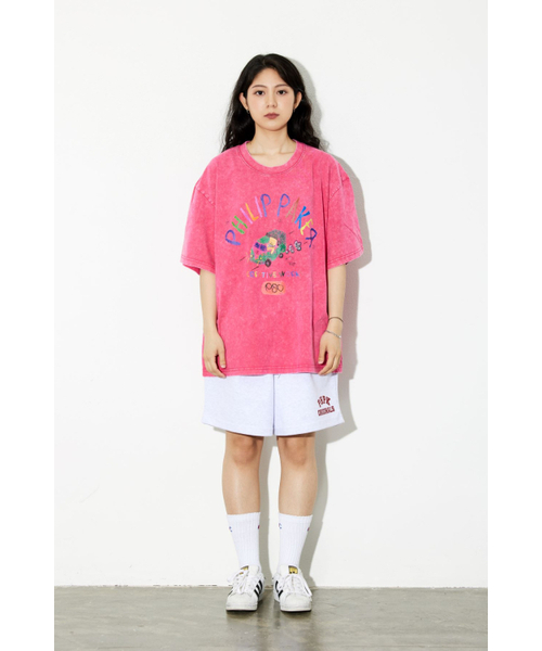 PHILIPPAKER（フィリップペイカー）の「BMCミニバスクレヨン半袖Tシャツピグメントビンテージピンク（Tシャツ/カットソー・メンズ・その他・LARGE/X-LARGE/MEDIUM）」の2枚目の写真