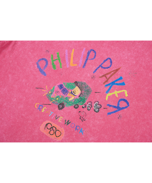 PHILIPPAKER（フィリップペイカー）の「BMCミニバスクレヨン半袖Tシャツピグメントビンテージピンク（Tシャツ/カットソー・メンズ・その他・LARGE/X-LARGE/MEDIUM）」の6枚目の写真