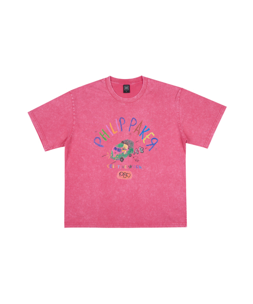 PHILIPPAKER（フィリップペイカー）の「BMCミニバスクレヨン半袖Tシャツピグメントビンテージピンク（Tシャツ/カットソー・メンズ・その他・LARGE/X-LARGE/MEDIUM）」の9枚目の写真