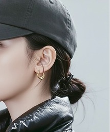 【Sonu jewelry(ソヌジュエリー)】立体メタルラインフープピアス son-pierce-16-6【RBTS】