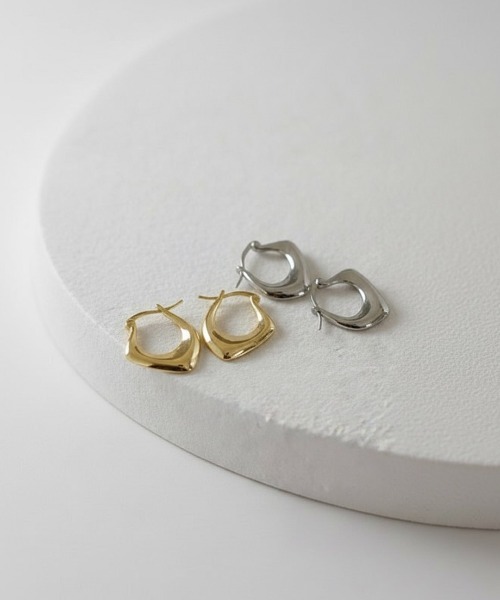 Burner（バーナー）の「【Sonu jewelry（ソヌジュエリー）】立体メタルラインフープピアス son-pierce-16-6【RBTS】（ピアス（両耳用）・レディース・シルバー/ゴールド・FREE）」の8枚目の写真