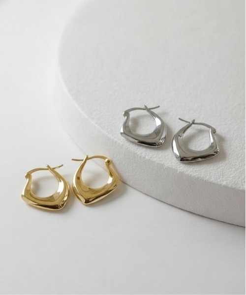 Burner（バーナー）の「【Sonu jewelry（ソヌジュエリー）】立体メタルラインフープピアス son-pierce-16-6【RBTS】（ピアス（両耳用）・レディース・シルバー/ゴールド・FREE）」の7枚目の写真