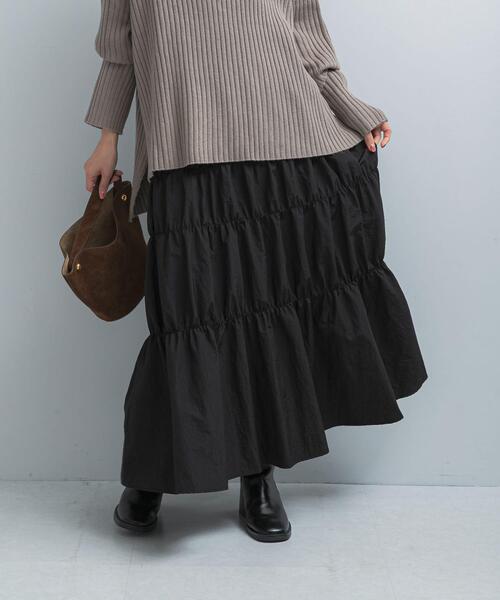 URBAN RESEARCH ROSSO WOMEN（アーバンリサーチ　ロッソ）の「ブライトシャーリングスカート（スカート・レディース・グレー/ブラック・FREE）」の10枚目の写真