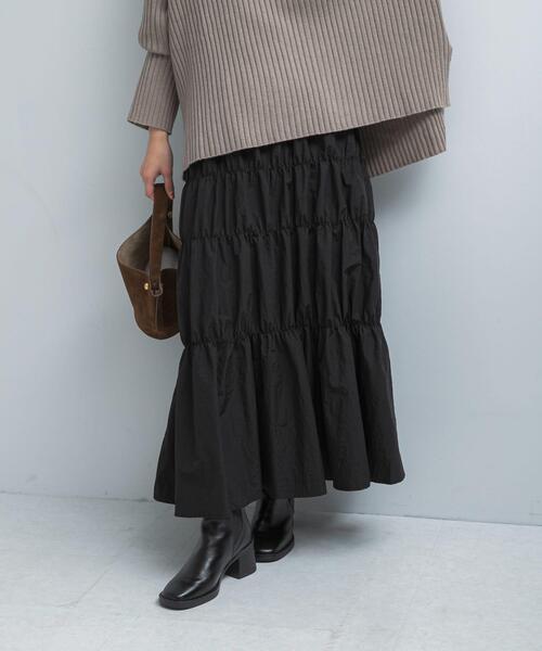 URBAN RESEARCH ROSSO WOMEN（アーバンリサーチ　ロッソ）の「ブライトシャーリングスカート（スカート・レディース・グレー/ブラック・FREE）」の11枚目の写真