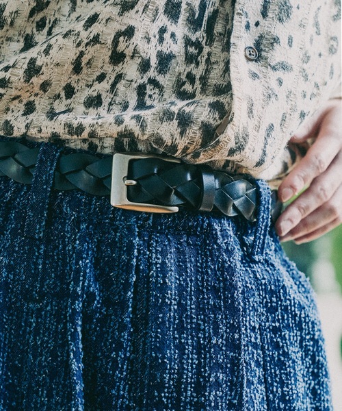cii（シー）の「BRAID LEATHER BELT / ブレイドレザーベルト（ベルト・メンズ・ブラウン/ブラック・FREE）」の5枚目の写真