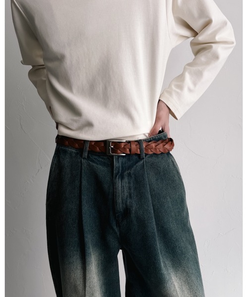 cii（シー）の「BRAID LEATHER BELT / ブレイドレザーベルト（ベルト・メンズ・ブラウン/ブラック・FREE）」の7枚目の写真