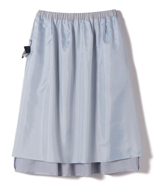 SHIPS（シップス）の「〈手洗い可能〉シャイニー フレア スカート（スカート・レディース・ライトグレー/オフホワイト・ONE SIZE）」の22枚目の写真