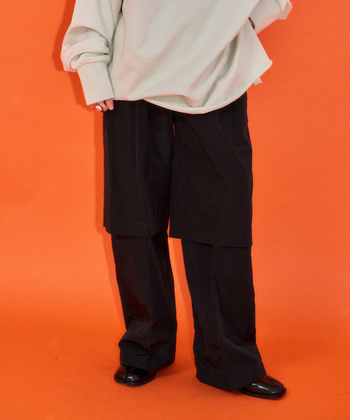 CITYSHOP（シティーショップ）の「[THE MOOD] ストレートパンツ（その他パンツ・レディース・ブラック/グリーン・42/38/36）」の3枚目の写真