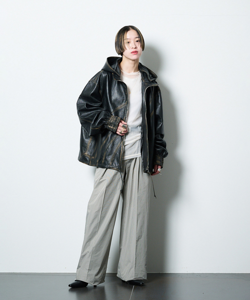 CITYSHOP（シティーショップ）の「[THE MOOD] ストレートパンツ（その他パンツ・レディース・ブラック/グリーン・42/38/36）」の19枚目の写真