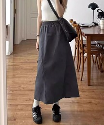 ウエストドローコードAラインスカート