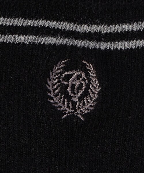 COMME CA ISM（コムサイズム）の「エンブレム刺繍入り リブ風ソックス（ソックス/靴下・キッズ・ホワイト/ブラック・16-18cm/19-21cm/22-24cm）」の4枚目の写真