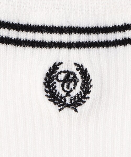 COMME CA ISM（コムサイズム）の「エンブレム刺繍入り リブ風ソックス（ソックス/靴下・キッズ・ホワイト/ブラック・16-18cm/19-21cm/22-24cm）」の5枚目の写真