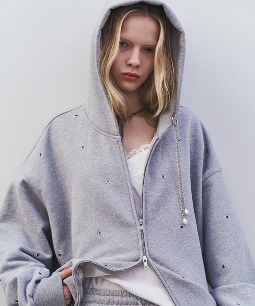 セール】EYELET OVER HOODIE/アイレットオーバーフーディー（パーカー
