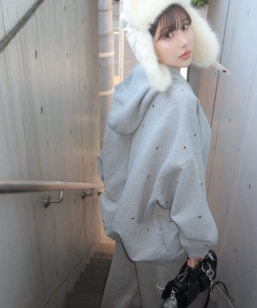 セール】EYELET OVER HOODIE/アイレットオーバーフーディー（パーカー