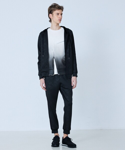 5351 POUR LES HOMMES（ゴーサンゴーイチプールオム）の「【セットアップ対応】リーフ柄　ジョグパンツ（スウェットパンツ・メンズ・ライトグレー/ブラック・50/48/46/44）」の10枚目の写真