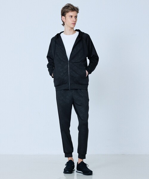 5351 POUR LES HOMMES（ゴーサンゴーイチプールオム）の「【セットアップ対応】リーフ柄　ジョグパンツ（スウェットパンツ・メンズ・ライトグレー/ブラック・50/48/46/44）」の11枚目の写真