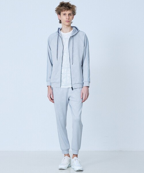 5351 POUR LES HOMMES（ゴーサンゴーイチプールオム）の「【セットアップ対応】リーフ柄　ジョグパンツ（スウェットパンツ・メンズ・ライトグレー/ブラック・50/48/46/44）」の20枚目の写真