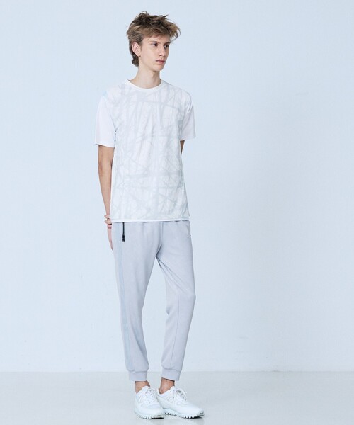 5351 POUR LES HOMMES（ゴーサンゴーイチプールオム）の「【セットアップ対応】リーフ柄　ジョグパンツ（スウェットパンツ・メンズ・ライトグレー/ブラック・50/48/46/44）」の22枚目の写真