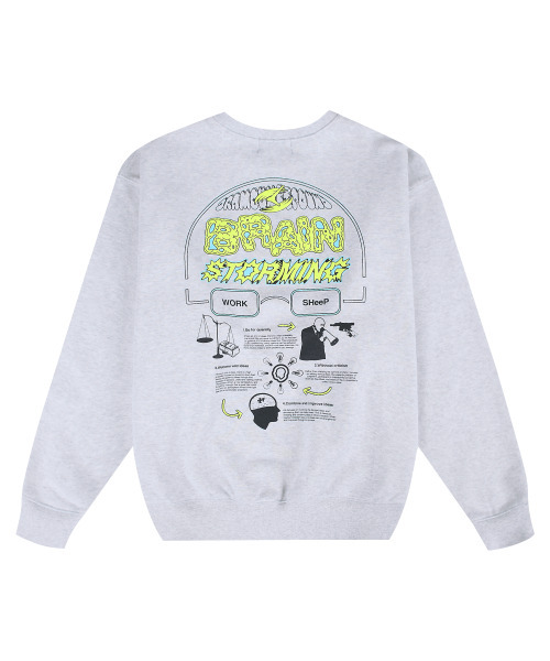 GRAM OUNCE POUND(グラムオンスポンド)の「Brain Storming Sweatshirt_Ash Grey(スウェット・メンズ・その他・L/XL)」の2枚目の写真