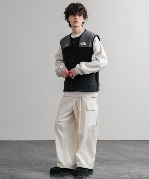 新品❤️赤 白 ノースリーブ ベスト 日本未展開モデル THE NORTH FACE ザ・ノースフェイス LINE-X FLEECE