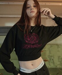 Future Eye Crop Sweatshirt black