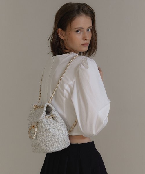 ANOETIC(アノエティック)の「ANC TWEED CLASSIC BACKPACK_IVORY(バックパック/リュック・レディース・その他・FREE)」の1枚目の写真