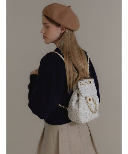 ANOETIC(アノエティック)の「ANC TWEED CLASSIC BACKPACK_IVORY(バックパック/リュック・レディース・その他・FREE)」の2枚目の写真