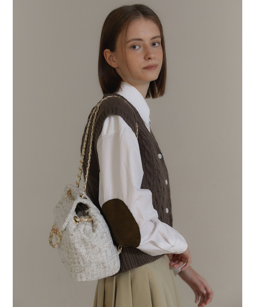 ANOETIC(アノエティック)の「ANC TWEED CLASSIC BACKPACK_IVORY(バックパック/リュック・レディース・その他・FREE)」の3枚目の写真