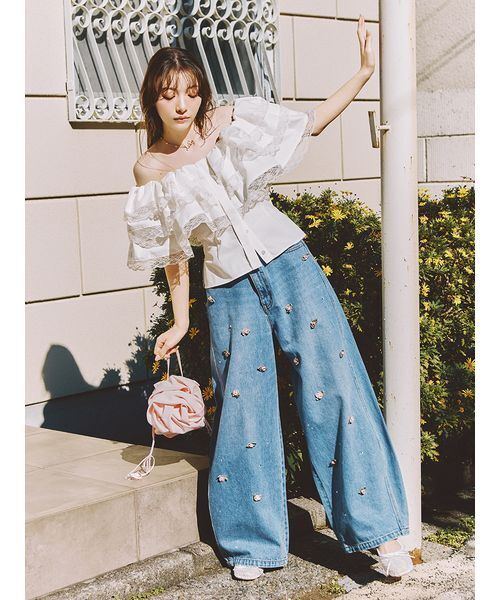 LILY BROWN(リリーブラウン)の「Lilyモチーフネックレス(ネックレス・レディース・シルバー/ゴールド・F)」の4枚目の写真