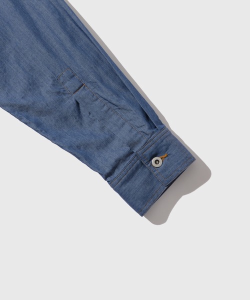 ADAM ET ROPE'（アダムエロペ）の「ライトオンス デニム シャツ / ADAM ET ROPE' JEANS（シャツ/ブラウス・メンズ・ブルー系その他4/ネイビー・M/L）」の12枚目の写真