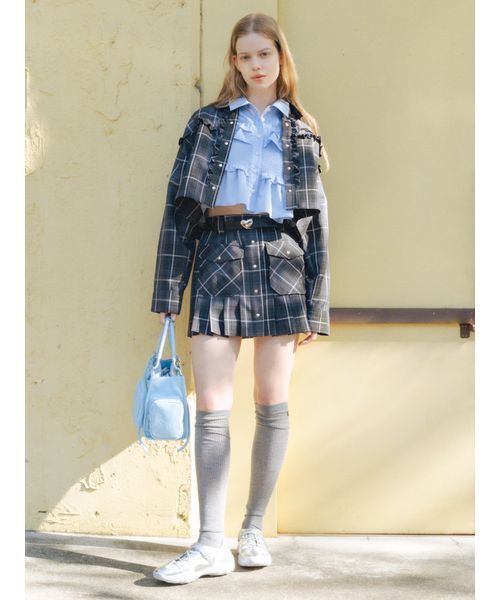 FURFUR（ファーファー）の「ロゴシアーリブソックス（ソックス/靴下・レディース・グレー/ブラック/ホワイト・F）」の6枚目の写真