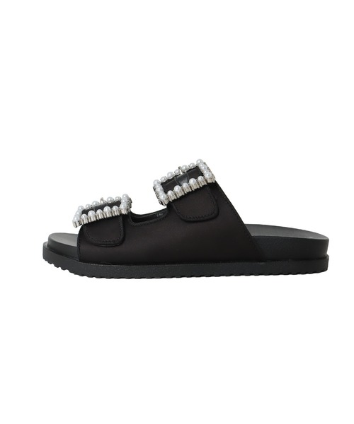 TSURU by Mariko Oikawa(ツルバイマリコオイカワ)の「TSURU by Mariko Oikawa / Jeremiah(パールバックルラバーソールサンダル WW-1264250)(サンダル・レディース・ブラック・37/36)」の7枚目の写真