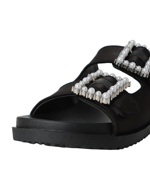 TSURU by Mariko Oikawa(ツルバイマリコオイカワ)の「TSURU by Mariko Oikawa / Jeremiah(パールバックルラバーソールサンダル WW-1264250)(サンダル・レディース・ブラック・37/36)」の10枚目の写真