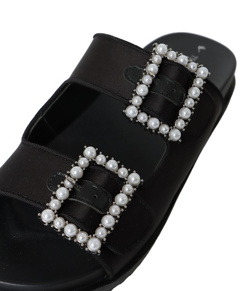 TSURU by Mariko Oikawa(ツルバイマリコオイカワ)の「TSURU by Mariko Oikawa / Jeremiah(パールバックルラバーソールサンダル WW-1264250)(サンダル・レディース・ブラック・37/36)」の11枚目の写真