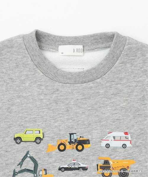 b・ROOM（ビールーム）の「【速乾裏毛】トミカ車集合トレーナー（スウェット・キッズ・トップグレー/ブラック/アイボリー/ダークブラウン・90cm/100cm/110cm/120cm/130cm）」の21枚目の写真