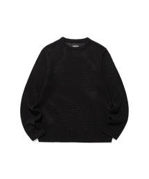 3STARS L/S KNIT TEE_BLACK(NG2FSUK601A)