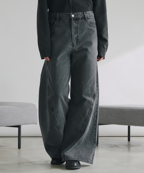 selle glant（セレグランテ）の「HEAVY WEIGHT 3D CURVE DENIM PANTS/ヘビーウェイト3Dカーブデニムパンツ（デニムパンツ・メンズ・グレー/ブラック・SMALL/MEDIUM/LARGE）」の16枚目の写真