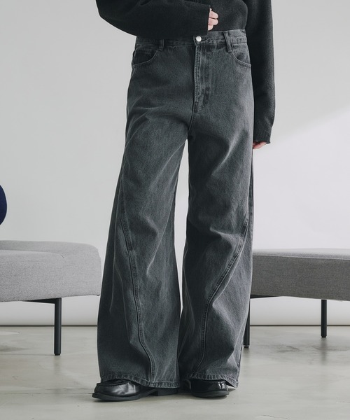 selle glant（セレグランテ）の「HEAVY WEIGHT 3D CURVE DENIM PANTS/ヘビーウェイト3Dカーブデニムパンツ（デニムパンツ・メンズ・グレー/ブラック・SMALL/MEDIUM/LARGE）」の17枚目の写真