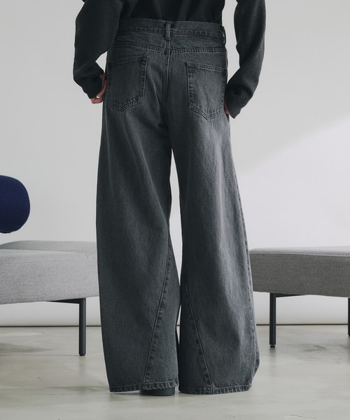 selle glant（セレグランテ）の「HEAVY WEIGHT 3D CURVE DENIM PANTS/ヘビーウェイト3Dカーブデニムパンツ（デニムパンツ・メンズ・グレー/ブラック・SMALL/MEDIUM/LARGE）」の20枚目の写真