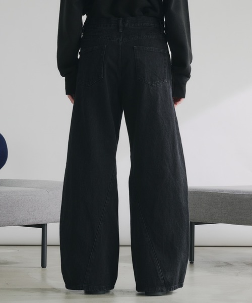 selle glant（セレグランテ）の「HEAVY WEIGHT 3D CURVE DENIM PANTS/ヘビーウェイト3Dカーブデニムパンツ（デニムパンツ・メンズ・グレー/ブラック・SMALL/MEDIUM/LARGE）」の7枚目の写真