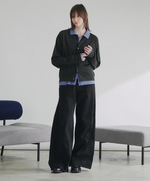 selle glant（セレグランテ）の「HEAVY WEIGHT 3D CURVE DENIM PANTS/ヘビーウェイト3Dカーブデニムパンツ（デニムパンツ・メンズ・グレー/ブラック・SMALL/MEDIUM/LARGE）」の8枚目の写真