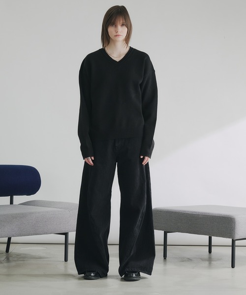 selle glant（セレグランテ）の「HEAVY WEIGHT 3D CURVE DENIM PANTS/ヘビーウェイト3Dカーブデニムパンツ（デニムパンツ・メンズ・グレー/ブラック・SMALL/MEDIUM/LARGE）」の12枚目の写真