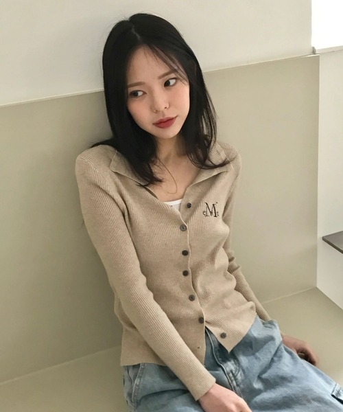 MUCENT（ムセント）の「MUCENT／KARINニットカーディガン（カーディガン/ボレロ・レディース・アイボリー/ブラック/ブラウン・FREE）」の7枚目の写真