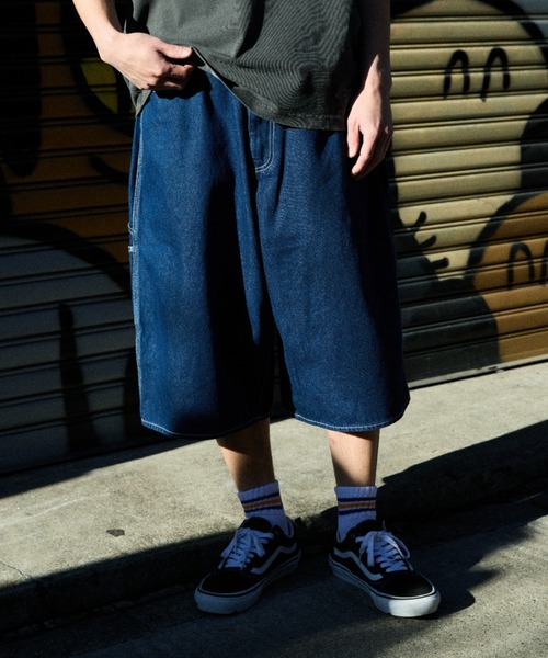 ムラサキスポーツ(ムラサキスポーツ)の「DEAR LAUREL/ディアローレル DNM BAGGY SHORTS ショーツ DL26S-3305(その他パンツ・メンズ・ネイビー/ブラック/ブルー・M/L)」の2枚目の写真
