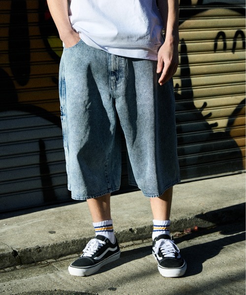ムラサキスポーツ(ムラサキスポーツ)の「DEAR LAUREL/ディアローレル DNM BAGGY SHORTS ショーツ DL26S-3305(その他パンツ・メンズ・ネイビー/ブラック/ブルー・M/L)」の3枚目の写真