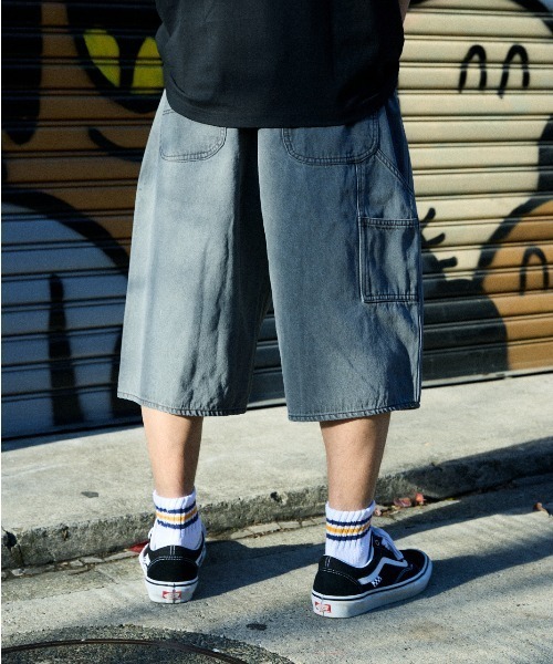ムラサキスポーツ(ムラサキスポーツ)の「DEAR LAUREL/ディアローレル DNM BAGGY SHORTS ショーツ DL26S-3305(その他パンツ・メンズ・ネイビー/ブラック/ブルー・M/L)」の7枚目の写真